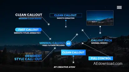 Gradient Call-Outs | AE Elements template preview