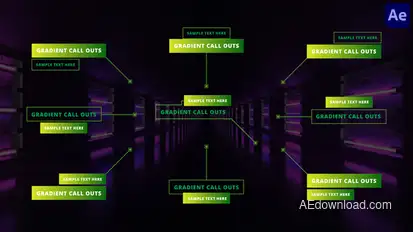 Gradient Call Outs | After Effect Titles template preview
