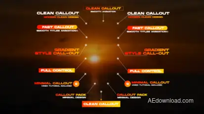Gradient Call Outs Titles template preview