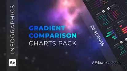 Gradient Comparison Infographics Pack Logo Stings template preview