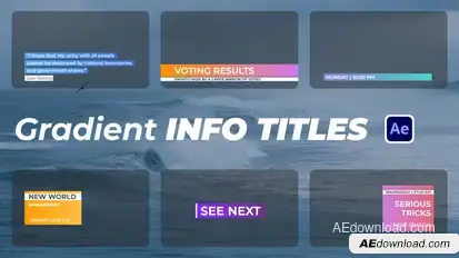 Gradient Info Titles Titles template preview