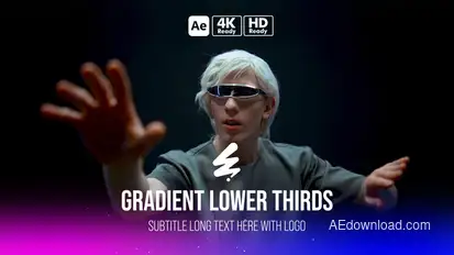 Gradient Lower Thirds Elements template preview