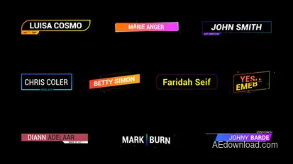 Gradient Lower Thirds | After Effects Elements template preview