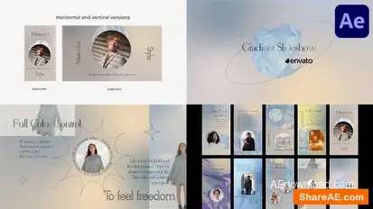 Gradient Modern Slides And Stories for After Effects Openers template preview