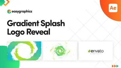 Gradient Splash Logo Reveal Logo Stings template preview