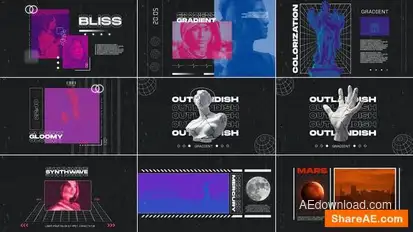 Gradient Synthwave Opener Openers template preview