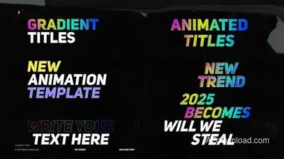 Gradient Text | After Effects Titles template preview