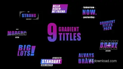 Gradient Titles | After Effects Titles template preview