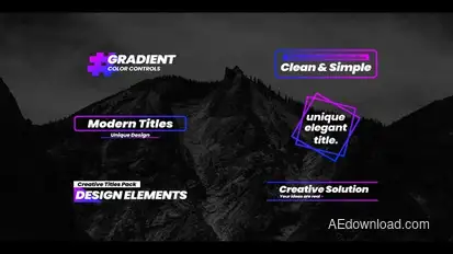 Gradient Titles For After Effects Titles template preview