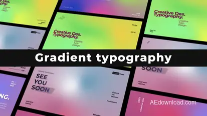 Gradient Typography Titles template preview