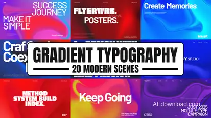 Gradient Typography Titles template preview