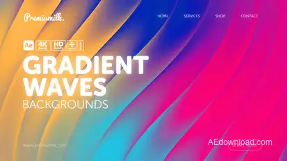 Gradient Waves Backgrounds Elements template preview