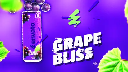 Grape Bliss Can Mockup Product Promo template preview