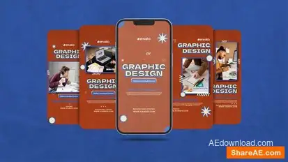 Graphic Design Instagram Reel Openers template preview