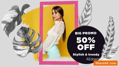 Gray Floral Slides Openers template preview