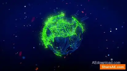 Green Earth Logo Intro Openers template preview