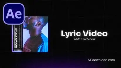 Grid - Lyric video template for After Effects Product Promo template preview