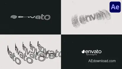 Grid Glitch Logo for After Effects Logo Stings template preview