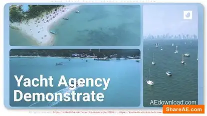 Grid Style Yacht Agency Presentation Openers template preview