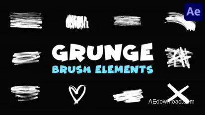 Grunge Brush Elements | After Effects Elements template preview