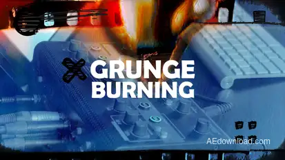 Grunge Burning Transitions Elements template preview