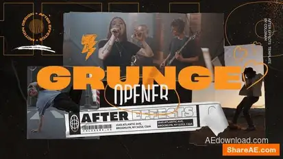 Grunge Collage Opener Openers template preview