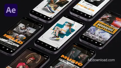 Grunge Collage Stories Openers template preview