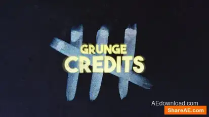 Videohive Grunge Credits Titles template preview