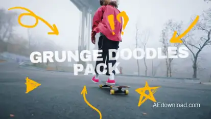 Grunge Doodles Pack | Branding Pack Elements template preview