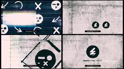 Grunge Glitch Logo Opener | Digital Intro Logo Stings template preview