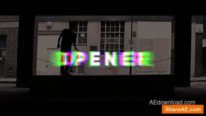 Grunge Glitch Opener Openers template preview