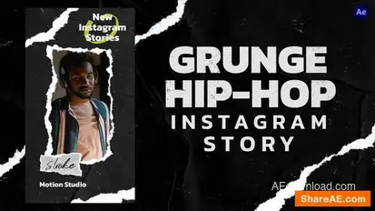 Grunge Hip-Hop Story & Reels Openers template preview