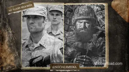 Grunge History Slideshow Video Displays template preview