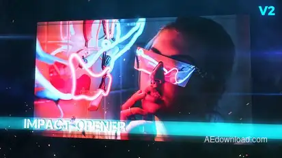 Grunge Impact Screens Video Displays template preview