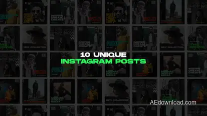 Grunge Instagram Posts Product Promo template preview