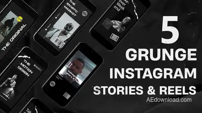 Grunge Instagram Stories v.2 Openers template preview