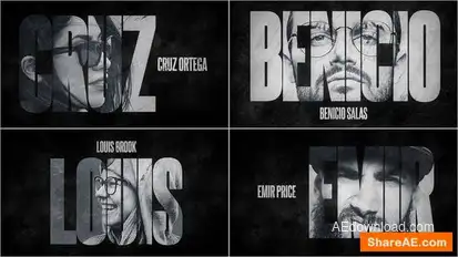 Grunge Typography Logo Reveal Openers template preview