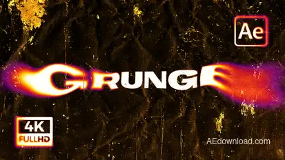 Grunge Logo Intro Logo Stings template preview