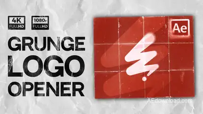 Grunge Logo Opener Logo Stings template preview