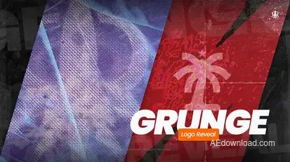 Grunge Logo Reveal Logo Stings template preview