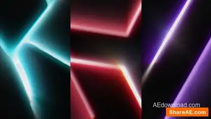 Retro Neon Lines Logo Logo Stings template preview