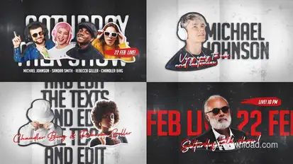 Grunge Podcast Intro Openers template preview