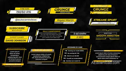 Grunge Rough Titles Pack Titles template preview