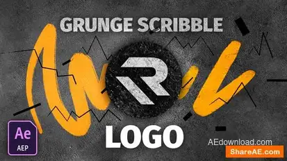 Grunge Scribble Logo Logo Stings template preview