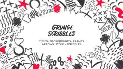 Grunge Scribbles. Hand Drawn Pack Elements template preview