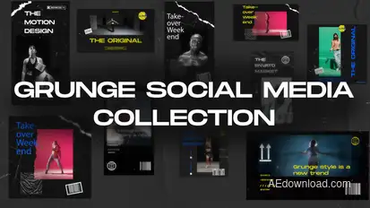 Grunge Social Media Collection Openers template preview