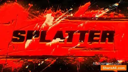 Grunge Splatter Brush Title Opener Openers template preview
