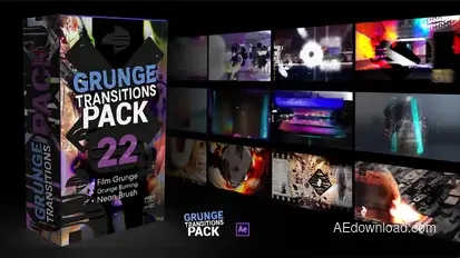 Grunge Transitions Pack Elements template preview