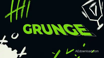 Grunge Typo Intro Logo Logo Stings template preview