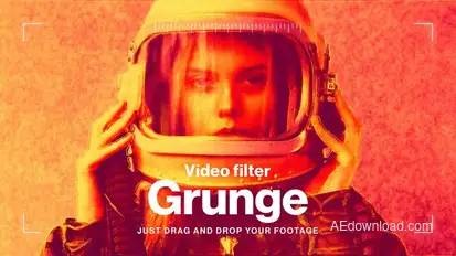 Grunge Video Filter Effect Template Elements template preview